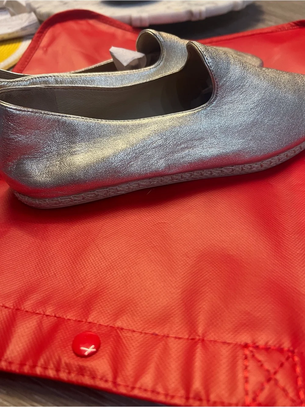Vince Metallic Gold Slip-On Espadrilles